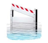 Porte De Garage Barrières Anti-inondation - 184cm Long Barrière Anti-inondation - Conception Du Module De L'unité Système De Prévention De L'eau/Barrages Temporaires Pour Sous-sol(184 * 80cm)