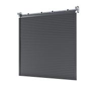 Porte de garage enroulable 3 x 3 m, basic, gris anthracite, woodgrain, avec moteur, 3000 x 3000 mm, entièrement personnalisable