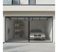 Porte De Garage Rideau Moustiquaire, Moustiquaire Magnétique Pour Porte De Garage, Rideau Magique En Fibre De Verre Robuste Pour Terrasse, Porche, Fenêtre 305 X 274 Cm(Gris,457 x 274 cm(15 x 9 ft))