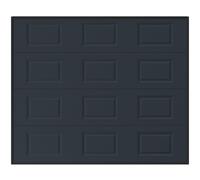 Porte de garage sectionnelle à cassette anthracite motorisée L254 x H218 cm - CAOPAS