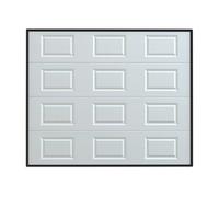 Porte de garage sectionnelle à cassette blanc avec moteur L254 x H218 cm - CAOPAS