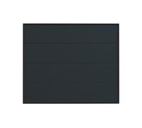 Porte de garage sectionnelle effet bois anthracite motorisée L254 x H218 cm - PRIETA