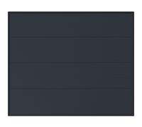 Porte de garage sectionnelle effet rainuré anthracite motorisée L254 x H218 cm - NORIA