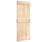 Porte de grange 90x210 cm bois massif de pin vidaXL vidaXL