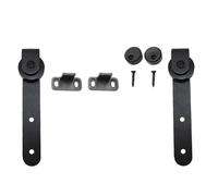 Porte de grange Coulissante, 1 ensemble de rails de porte de grange, rouleau de support d'entrepôt, guide coulissant, roue de défilement, accessoire de suspension de sol for la maison, voir le kit