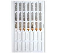Porte de grange coulissante pliante en PVC et acrylique - Plusieurs tailles (61 à 178 cm) pour cuisine, garde-manger, chambre à coucher, salle de bain et bureau - Design blanc élégant solution peu