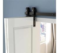 Porte de grange Coulissante, Porte pliante simple, rail coulissant silencieux de 90 cm, 90 cm, 120 cm, 150 cm, 180 cm, 190 cm, 20 ...(5FT152 cm Rail Kit)