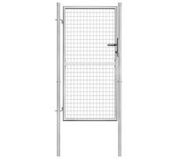 vidaXL Porte de Jardin Portillon de Jardin Portail de Jardin Portail de Clôture de Patio Barrière de Terrasse Extérieur Acier Galvanisé 105x200 cm
