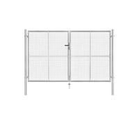 vidaXL Porte de jardin Acier galvanisé 306x200 cm Argenté