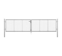 Porte de jardin Acier galvanisé 415x125 cm Argenté