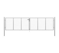 Porte de jardin Acier galvanisé 415x175 cm Argenté