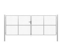 Porte de jardin Acier galvanisé 415x200 cm Argenté