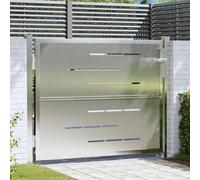 Porte de Jardin Argenté 100 x 75 cm Acier inoxydable vidaXL