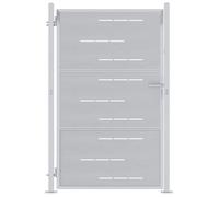 vidaXL Porte de jardin en acier inoxydable Argent métallique 100x150 cm Résistant aux intempéries