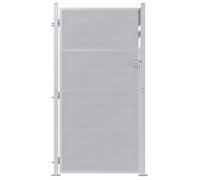 Porte de jardin en acier inoxydable - vidaXL - Argent Métallique - 96x180 cm - Résistant aux intempéries