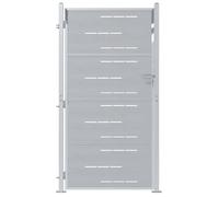 Porte de jardin en acier inoxydable - vidaXL - Argent Métallique - 96x180 cm - Résistant aux intempéries - Base stable