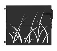 Porte de jardin en acier - vidaXL - Noir - 105x100 cm - Anti-rouille - Design moderne - Montage simple - Avec serrure