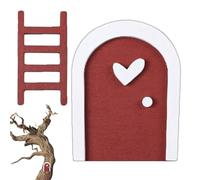 Porte de jardin féerique, accessoires de maison de fées | Sculpture fantaisie mignonne avec échelle pour bureau, décoration de chambre d'enfant à l'extérieur
