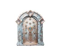 Porte de jardin féérique, porte miniature créative en bois, décoration de souche d'arbre, décoration de porte d'elfe, accessoire de jardin féérique pour chemins