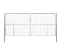Porte de Jardin Portillon Clôture Barrière Terrasse Patio Acier Galvanisé vidaXL