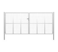 Porte de Jardin Portillon Clôture Barrière Terrasse Patio Acier Galvanisé vidaXL