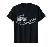 Porte de l'Inde, Mumbai, souvenir artistique en forme de cœur emblématique de l'Inde T-Shirt