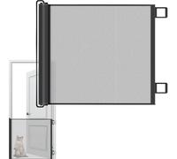 Porte de maillage rétractable pour animaux de compagnie, porte enfant rétractable | Fense de pour sans coup de poing - Installation facile, flexible et réglable pour animaux de compagnie Gates pour le