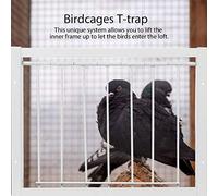 Porte de Maison d'oiseaux, Fer de durabilité Haute résistance Bonne stabilité Installation Facile piège en T de Maison d'oiseau, pour Pigeon de Cage à Oiseaux(30 * 26cm)