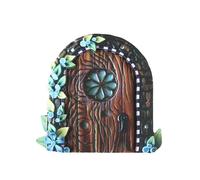 Porte de nain en bois - Maison de fées miniature, décoration de jardin en plein air | Pièce décorative enchanteresse de cour, bois de qualité, apporte un aménagement paysager magique, idéal pour la
