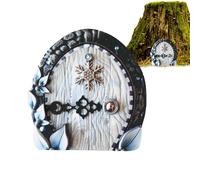 Porte de nain en bois - Maison de fées miniature, décoration de jardin en plein air | Pièce décorative enchanteresse de cour, bois de qualité, apporte un aménagement paysager magique, idéal pour la
