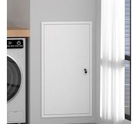 Porte de panneau d'accès en métal blanc dans le couvercle de trappe pour le gaz - Porte de service durable avec verrouillable pour porte d'accès 24"×36"/30"×20"/32"×48"(34x48in/86x122cm)