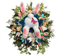 Porte de Pâques à suspendre, décoration de Pâques à suspendre, voleur, lapin, fesses, oreilles, pieds, guirlande, panneau bienvenue avant, artisanat pour la maison, le jardin, la fête, pour un usa