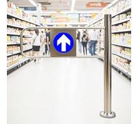 Porte de piéton automatique sécurisée à sens unique pour marchés et centres commerciaux Ouverture gauche/droite Idéal pour les espaces de 60 x 100 cm Facile à installer