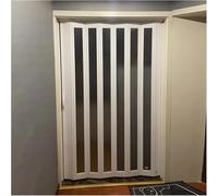 Porte de placard pliante en aluminium avec panneau acrylique pour chambre à coucher et cuisine, réglable 60-200 cm