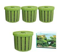 Porte de plantation d'aquarium - pour jardinière de 4 pièces | Récipient mural stable pour réservoir de poisson, étagère de jardin, pot, décoration de bureau, un