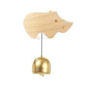 Porte de porte en bois - Animaux design à CHIMES Atmosphère sonnette, cloche décorative faite main rustique, support d'aspiration | CHIME D'OUVERTURE POUR MAISON, GARDENE, PAT