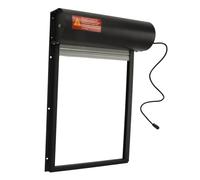 Porte de Poulailler à énergie Solaire, Résiste aux Prédateurs, Porte Automatique de Poulailler à énergie Solaire, 2 Modes de Contrôle avec Minuterie pour la Maison (Black)