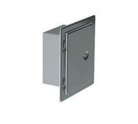 Porte de ramonage en acier inoxydable avec support coulissant mm L=150 mm, incliné - simple paroi - Reuter EW-BLUE