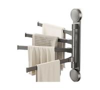 Porte de randonnée murale - 40 cm en aluminium rotatif, 4 bras pliants, design résistant à la rouille, barre d'organisateur robuste | L'heure du bain pleure pour les hôtels Cuci