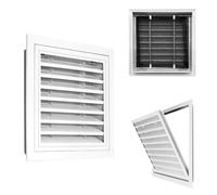 Porte de révision for trappe d'inspection, panneau d'accès à persiennes en aluminium blanc, couvercle Ventilation charnière plusieurs tailles(7.8x7.8in(20x20) cm)