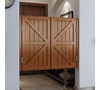 Porte de salon balançant de fermeture automatique, Portes battantes en bois avec charnières métalliques, fermeture automatique, multicolores, largeur 70-170 cm, hauteur 90 cm(Brown,Door Width 101~120c