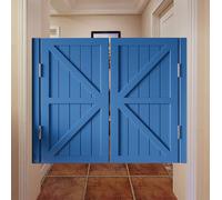 Porte de salon balançant de fermeture automatique, Portes battantes en bois avec charnières métalliques, fermeture automatique, multicolores, largeur 70-170 cm, hauteur 90 cm(Blue,Door Width 131~140cm