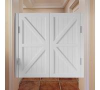 Porte de salon balançant de fermeture automatique, Portes battantes en bois avec charnières métalliques, fermeture automatique, multicolores, largeur 70-170 cm, hauteur 90 cm(White,Door Width 121~130c