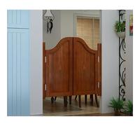Porte de salon en bois massif - Fermeture automatique - Ouverture bidirectionnelle - Porte d'entrée pour décoration intérieure et salle à manger - Charnières métalliques pour plus de stabilité