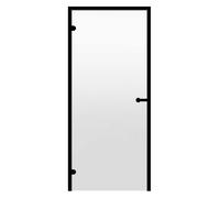 Porte de sauna Harvia Black Line - Aluminium noir / Verre clair / 70 x 190
