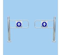 Porte De Sécurité À Fermeture Automatique, Ouverture À 90° Portillon Pivotant, Barrière D'accès En Acier Inoxydable, Pour Magasin, Bibliothèque, Supermarché(1.3x1m/4.26x3.28ft)