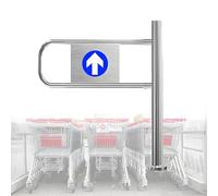 Porte de sécurité à Fermeture Automatique - Portillon piéton réglable de 50 à 100 cm pour entrepôts et bibliothèques, idéal pour Les entrées de supermarchés, mécanisme de
