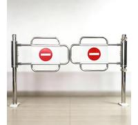 Porte De Sécurité À Ressort À Sens Unique,Porte Battante Automatique En Acier Inoxydable,Ouverture À 90° Portillon De Piétonne,Barrière De Sécurité À Fermeture Automatique Magasins(180x100cm)