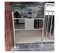 Porte de sécurité à ressort en acier inoxydable - Solution d'entrée unidirectionnelle pour restaurants, centres commerciaux et marchés - Dispositif d'accès sécurisé (gauche - 100 x 100 cm)