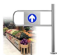 Porte de sécurité à sens unique en acier inoxydable pour entrée, aire de jeux, centres commerciaux et porches, 80 x 100 cm, design